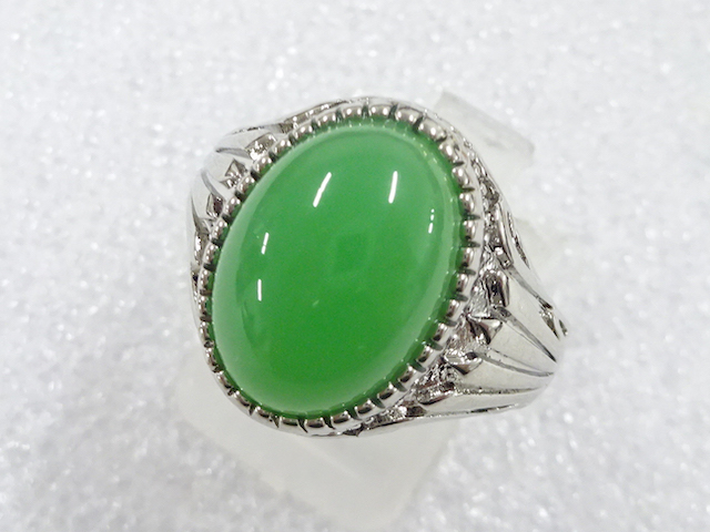 JAPANESE KIMONO / ANTIQUE COLORED STONE RING (SIZE 17.5)